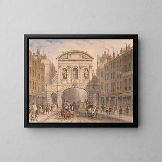 Temple Bar - Thomas Hosmer Shepherd — kehystetty taideteos seinällä