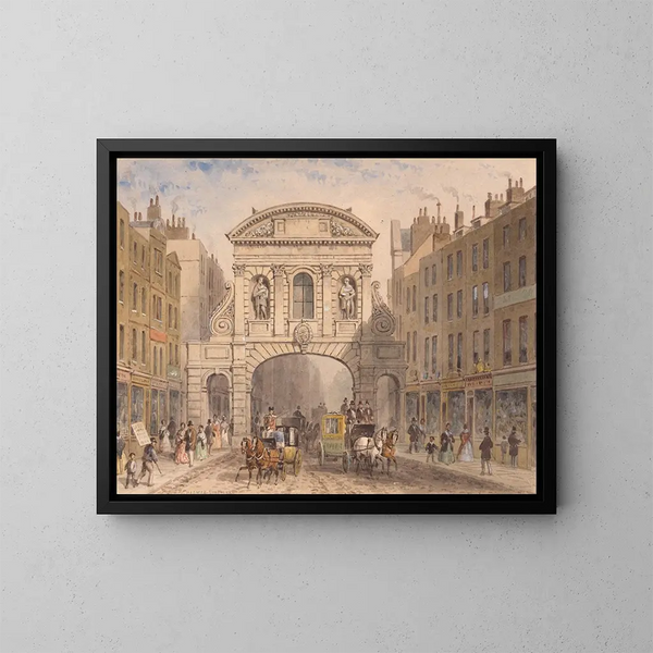 Temple Bar - Thomas Hosmer Shepherd — kehystetty taideteos seinällä