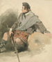 Un Highlander istuu - Thomas Miles Richardson — näkymä teoksesta