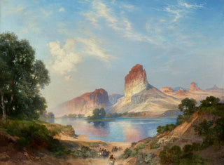 Un paradis indien, rivière verte, Wyoming - Thomas Moran — näkymä teoksesta