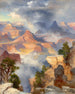 Grand Canyonin ja Coloradojoen maalaus - Thomas Moran — näkymä teoksesta
