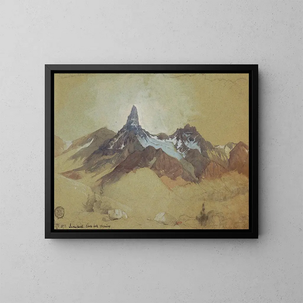Pic Index, Clarks Fork, Wyoming - Thomas Moran — kehystetty taideteos seinällä