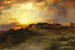 Pueblo-maalaus auringonlaskussa Laguna - Thomas Moran — näkymä teoksesta