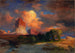 Wyomingin vihreä joki auringonlaskun maalaus - Thomas Moran — näkymä teoksesta