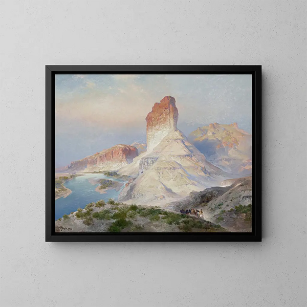 L syksyinen Green Riverissä, Wyoming - Thomas Moran — kehystetty taideteos seinällä