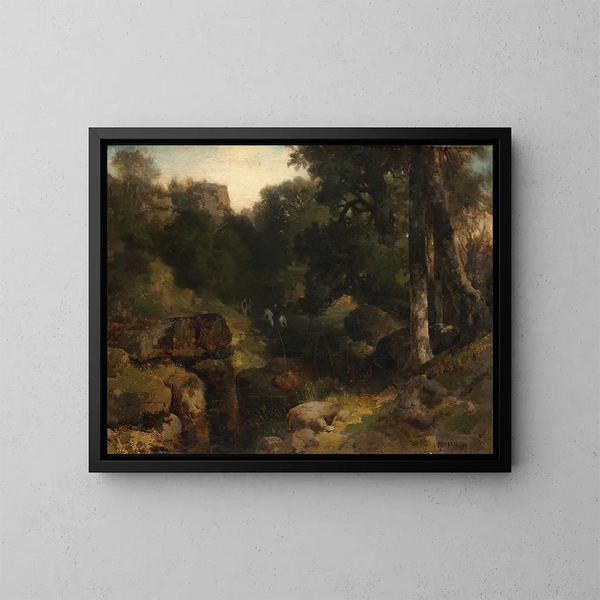 La Vallée - Thomas Moran — kehystetty taideteos seinällä