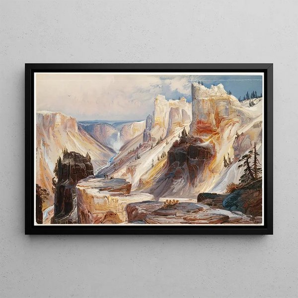 Le Grand Canyon Yellowstone - Thomas Moran — kehystetty taideteos seinällä