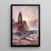 Tower Fallsin tornit Yellowstone - Thomas Moran — kehystetty taideteos seinällä