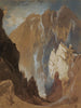 Gorges de Toltecin ja Evan kallionkielekkeen Colorado-joen länsipuolelta - Thomas Moran — näkymä teoksesta