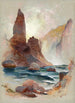 Matka Tower Fallsiin Yellowstone - Thomas Moran — näkymä teoksesta