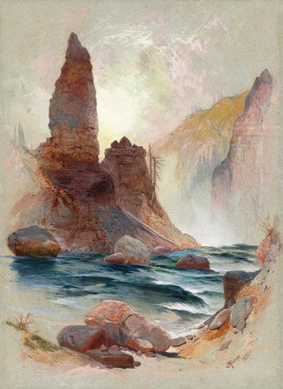Thomas Moran - Tower at Tower Falls Yellowstone.webp