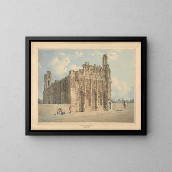 La chapelle du pont de Wakefield, Yorkshire - Thomas Richard Underwood — kehystetty taideteos seinällä
