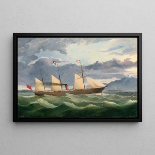 Thomas Robertson - A Merchant Navy Steamer Approaching The Coast Potentially Port Chalmers New Zealand.webp