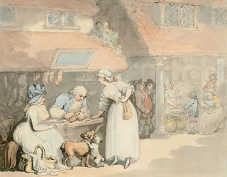 Kengäntekijän luona - Thomas Rowlandson — näkymä teoksesta