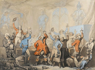 Le Dîner de chasse - Thomas Rowlandson — näkymä teoksesta