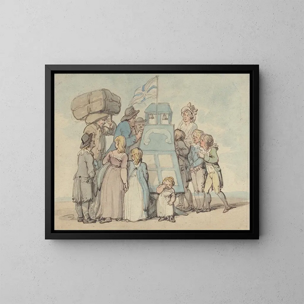 Le Cabinet de curiosités - Thomas Rowlandson — kehystetty taideteos seinällä