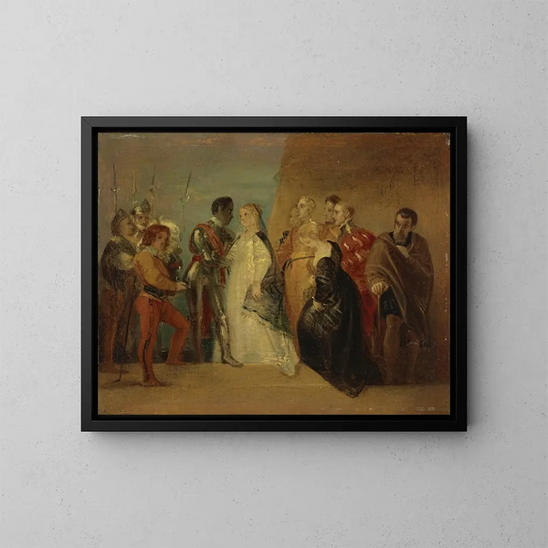 Le Retour d'Othello Acte II Scène II - Thomas Stothard — kehystetty taideteos seinällä
