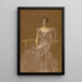 Nainen rottinkituolissa - Thomas Wilmer Dewing — kehystetty taideteos seinällä