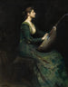 Dame au luth - Thomas Wilmer Dewing — näkymä teoksesta