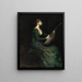 Dame au luth - Thomas Wilmer Dewing — kehystetty taideteos seinällä