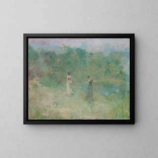 Kesä - Thomas Wilmer Dewing — kehystetty taideteos seinällä