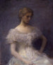 Nuori tyttö istumassa - Thomas Wilmer Dewing — näkymä teoksesta