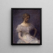 Nuori tyttö istumassa - Thomas Wilmer Dewing — kehystetty taideteos seinällä