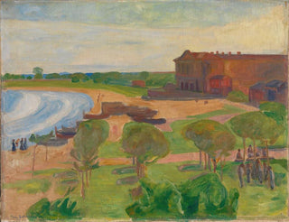La Plage à Terracina - Thorvald Erichsen — näkymä teoksesta