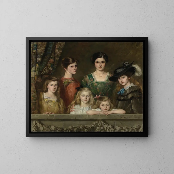 Les six filles Boissevain - Thérèse Schwartze — kehystetty taideteos seinällä