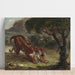 Maalauksen jäljennös Tiikeri ja käärme - Eugène Delacroix