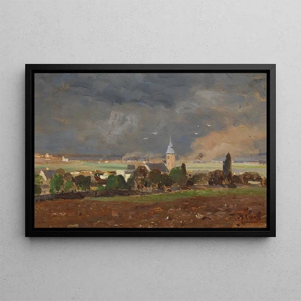 Tina Blau - Dorflandschaft vor dem Unwetter.webp