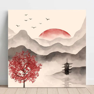 Tirage d'art asiatique - Éclats d'Automne | Reproduction Tableau Décoration murale affiche copie