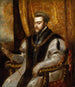 Kuningas Filip II Espanjasta - Tiziano — näkymä teoksesta