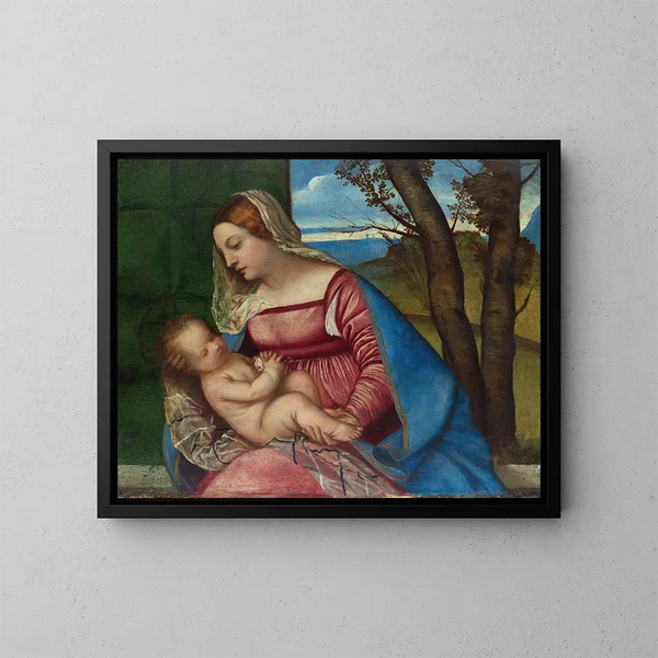 Vierge à l'Enfant - Titien — kehystetty taideteos seinällä