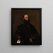 Giacomon muotokuva Andrea Dolfinin maalaus - Titian — kehystetty taideteos seinällä