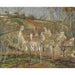 Maalauksen jäljennös Punaiset katot, kylän kulma, talvi - Camille Pissarro