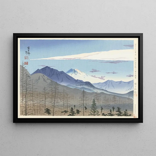 Tokuriki Tomikichir - Vergezicht op de berg Fuji vanaf het station Kiyosato in Nagano.webp