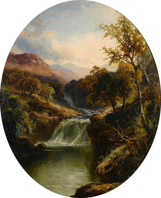 Tom Seymour - Verdant landscape by a river fall.webp