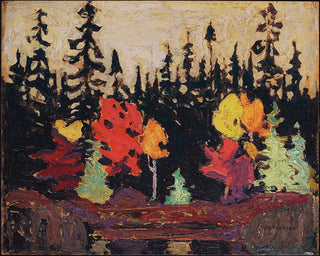 Epinette noire et érable - Tom Thomson — näkymä teoksesta