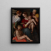 Sainte Famille - Maalaus mystisestä avioliitosta Sainte Catherine kanssa - Tommaso d'Antonio Manzuoli — kehystetty taideteos seinällä