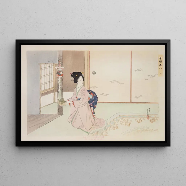 Kyiku imay bijin fzoku zen Pl01 - Toshikata Mizuno — kehystetty taideteos seinällä