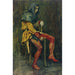 Maalauksen jäljennös Touchstone, The Jester - John William Waterhouse