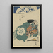 Minosuke no Mitsuhida - Toyokuni Utagawa — kehystetty taideteos seinällä