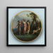 Trois nymphes dansantes et un Cupidon allongé dans un paysage - Antonio Zucchi — teoksen seinäesittely