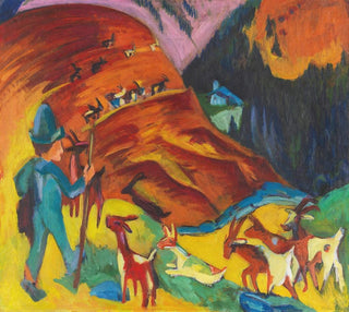 Troupeau de Chèvres Rentrant - Ernst Ludwig Kirchner