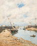 Trouville, uponkiinnittynyt lougre – Eugène Boudin — näkymä teoksesta