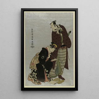 Tshsai Sharaku - Yodaime matsumoto kshir no yamato no yabodaijin to shodai nakayama tomisabur no shinmachi no keisei umegawa.webp