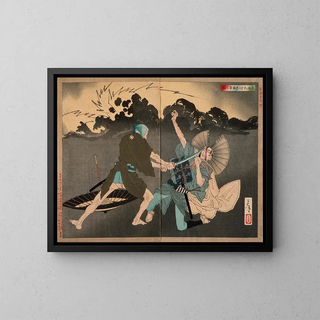 Tsukioka Yoshitoshi - Murai Chan Killing His Younger Brother at the Crossroads.webp
