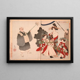 Tsukioka Yoshitoshi - The Story of the Courtesan Jigokuday and Priest Ikky.webp