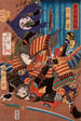 Tomoe Gozen, Kiso Yoshinakan vaimo, voittamassa Uchida Saburia - Tsukioka Yoshitoshi — näkymä teoksesta